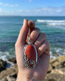 Pendentif corail rouge