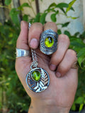Bague fougére peridot taille 58