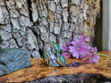 Bague monstera / jade nephrite taille 53