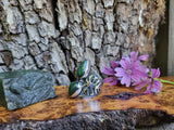 Bague monstera / jade nephrite taille 53