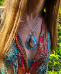 Pendentif labradorite / papillon