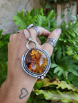Pendentif ambre / mandala