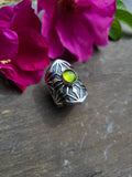 Bague peridot taille 53