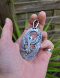 Pendentif labradorite/ phoenix