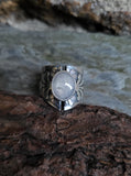 Bague rubis blanc taille 55