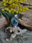 Bague calcedoine cuprifere taille 56
