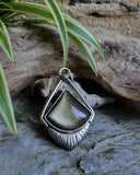 Pendentif obsidienne dorée/ oeil