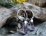 Boucles d'oreilles amethyste
