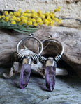Boucles d'oreilles amethyste