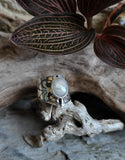 Bague rubis blanc taille 55