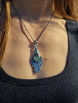 Pendentif calcedoine cuprifere