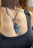 Pendentif calcedoine cuprifere