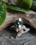 Bague tourmaline verte Taille réglable 53 à 56