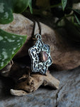 Pendentif quartz rose/ mandala