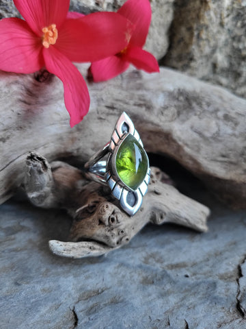Bague peridot taille 56