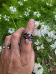 Bague tourmaline rose taille 53