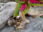 Bague agate montana/ renard taille 58