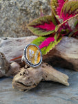 Bague agate montana/ renard taille 58