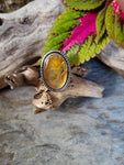 Bague agate montana/ renard taille 58