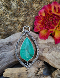Pendentif tournant double face malachite