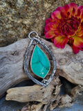 Pendentif tournant double face malachite