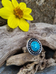 Bague turquoise a inclusion de pyrite taille 60