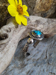 Bracelet turquoise a inclusion de pyrite