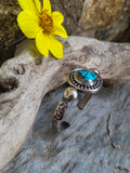 Bracelet turquoise a inclusion de pyrite