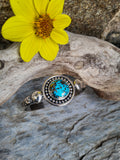 Bracelet turquoise a inclusion de pyrite