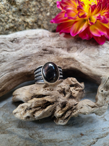 Bague hypersthene taille 58