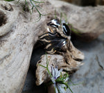 Bague obsidienne argenté taille 60