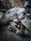 Pendentif pierre de lune pêche