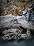 Pendentif pierre de lune pêche