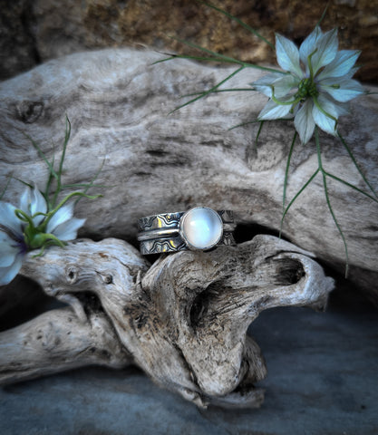 Bague pierre de lune taille 58