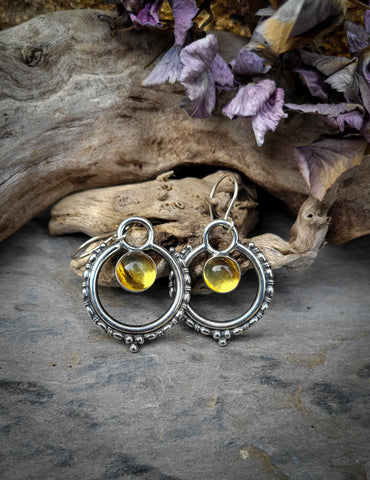 Boucles d'oreilles ambre