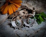 Boucles d'oreilles argent / calcedoine cuprifere