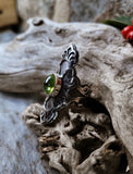 Bague peridot taille réglable