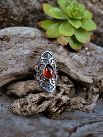 Bague grenat Taille réglable