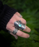 Bague flocon/opale des andes