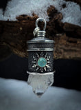 Pendentif boite secrète/ quartz