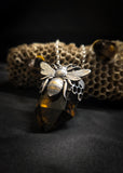 Pendentif abeille / citrine