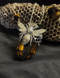 Pendentif abeille / citrine
