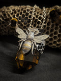 Pendentif abeille / citrine