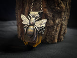 Pendentif abeille / citrine