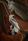 Pendentif corbeau / tourmaline