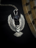 Pendentif hiboux/ sodalite irisé