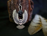 Pendentif hiboux/ sodalite irisé