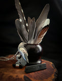 Pendentif corbeau / tourmaline
