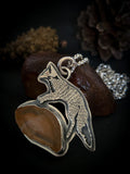 Pendentif renard/ Cornaline