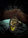Pendentif lion/ agate montana